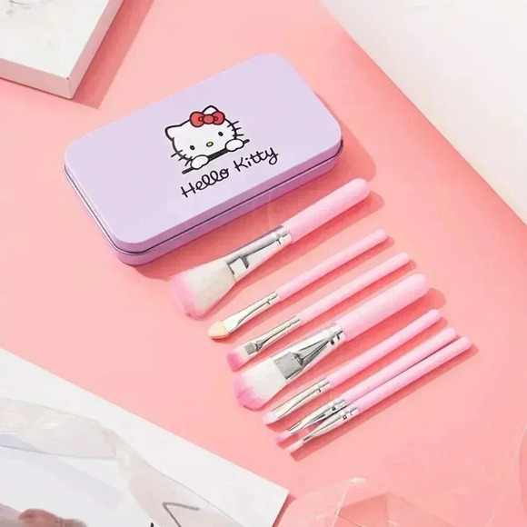 Hello Kitty 7 pcs Makeup Brush Set - Picture 1 of 5